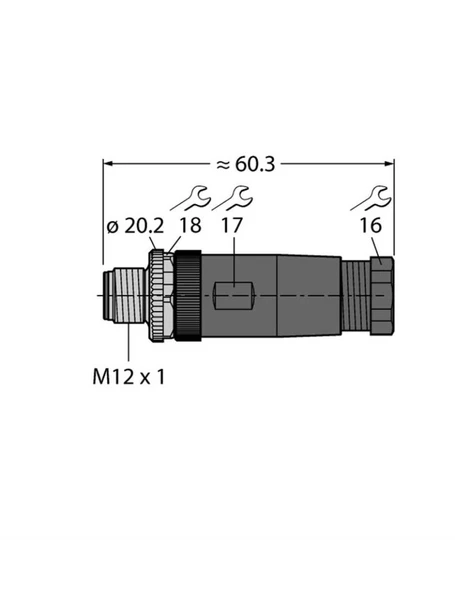 Turck 6901004 BS8181-0 SAHADA MONTAJI YAPILABİLİR KONEKTÖR ürün görseli