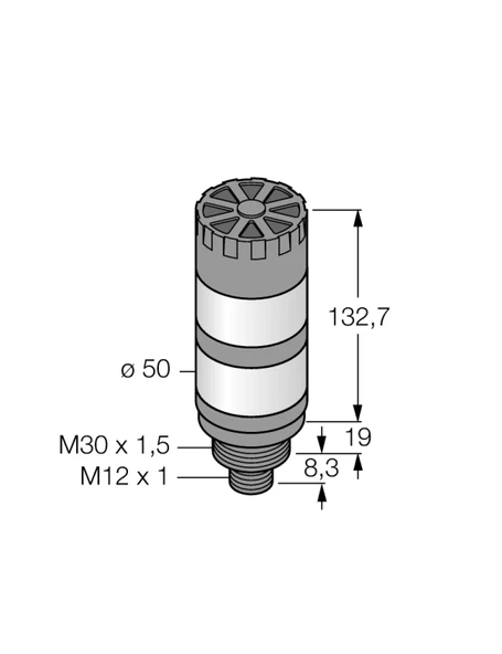 Turck ILGR-K50-5X2S-H1141 Kule Işık (Yeşil-Kırmızı Renk), Buzzerlı, M12 Konnektörlü ürün görseli