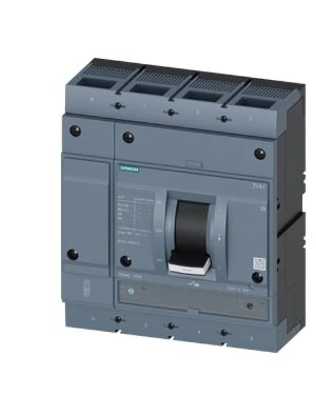 Siemens Sentron 3VA1510-5EF42-0AA0 Termik Manyetik Şalter 1000A 4 Kutuplu 55kA TM240 Termik Ayar 700-1000A Manyetik Ayar 5000-10000A