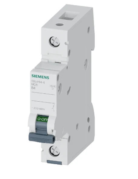 Siemens 5SL4104-6 B Tipi 1 Faz 4A 230/400V 10kA Çabuk Karakterli Otomatik Sigorta