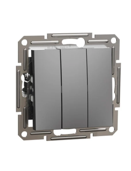 Schneider EPH2100171 Asfora Antrasit Üçlü Anahtar - 1