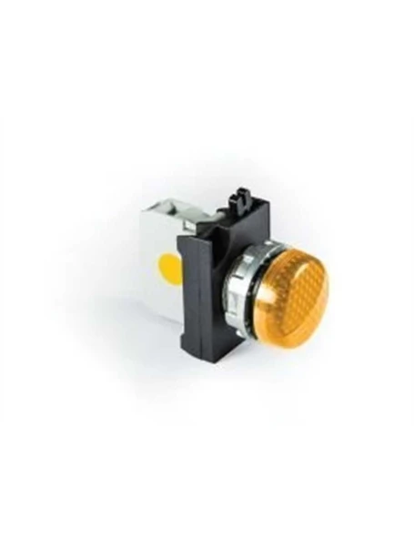 Emas CM080XS CM Serisi Metal LED'li 12-30V AC/DC Sarı 22 mm Sinyal - 1