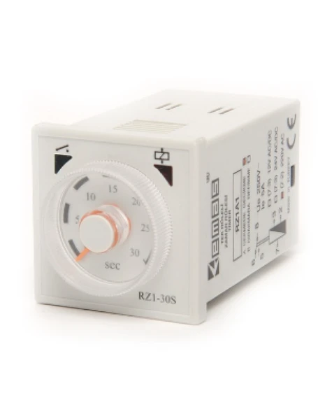 Emas RZ1A2C30S-5 RZ1 Serisi 230VAC 1CO+1NO5A (rezistif) 0,03sn-30sn Analog Zaman Elektronik Röle ürün görseli
