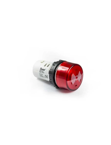Emas MBZS024SE MB Serisi Plastik LED'li 24V AC/DC 22 mm Buzzer - 1