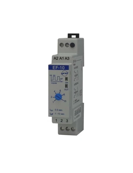 ENTES M0214 EF-10-220V AC Zaman Rölesi (FLAŞÖR RÖLE 1-10 SN-0,5 SN)