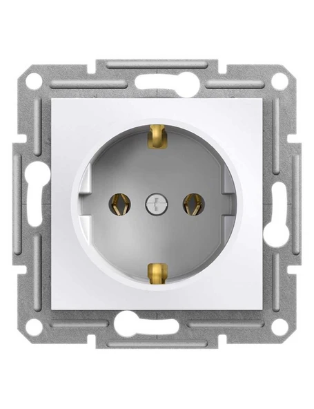 Schneider EPH2970121 Asfora Beyaz Topraklı Priz Çerçevesiz ürün görseli