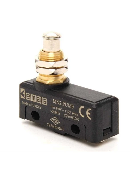 Emas MN2PUM9 Metal Kalın Pimli 1CO MN2 Serisi Plastik Mini Switch