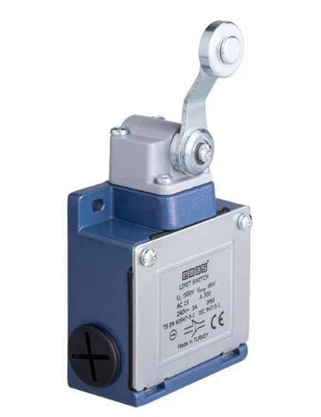 Emas L53K13MEM125 L53 Metal Gövde 18 mm Metal Ayarlanabilir Kollu Makara Ani Hareketli 1NO+1NC Sınır Şalter ürün görseli