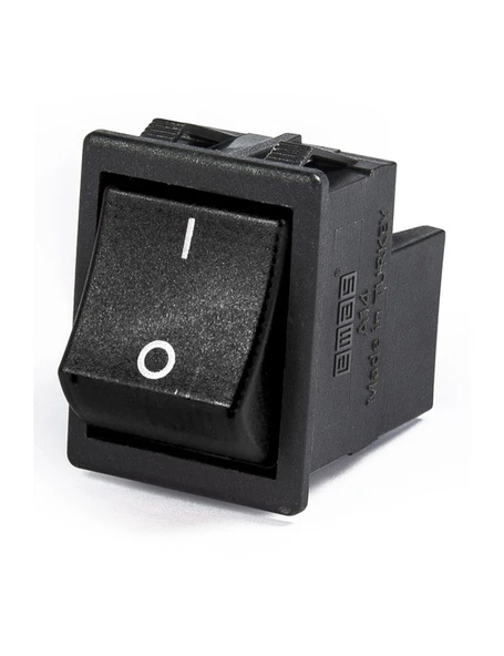 Emas A14B1H10 30*22mm Siyah Gövde 2NO Işıksız Terminalli 0-1 Baskılı Siyah A14 Serisi Anahtar ürün görseli 1