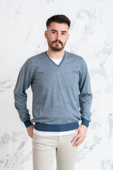 NEYİR TRİKO V YAKA REGULAR FİT ERKEK TRİKO KAZAK - 3