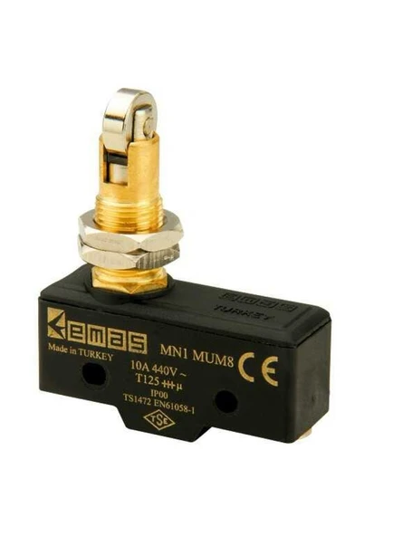 Emas MN1MUM8 Metal Makaralı Pimli 1CO MN1 Serisi Plastik Mini Switch ürün görseli