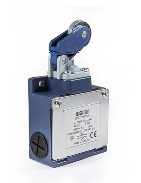 Emas L53K13MIM211 L53 Metal Gövde 22 mm Metal Makaralı Manivela Ani Hareketli 1NO+1NC Sınır Şalter ürün görseli