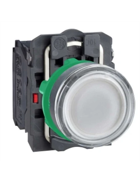 Schneider XB5AW3165 22 mm ışıklı Beyaz Buton 1 Na 1 Nk 220 v - 1