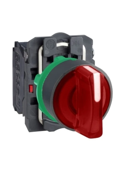 Schneider XB5AK134M5 22 mm Kırmızı 2-0-1 Metal Mandal Buton 230 V