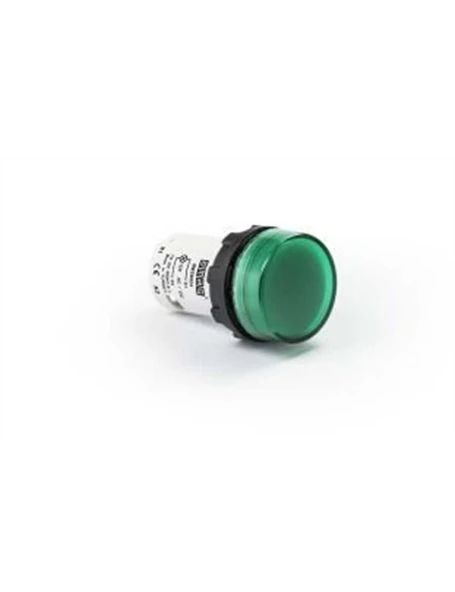 Emas MBSD012Y MB Serisi Plastik LED'li 12-30V AC/DC Yeşil 22 mm Sinyal - 1
