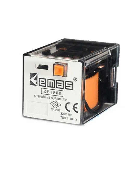Emas RE1P08AC024 RE1 24VAC 2 Kontak 2 Kontak 8 Pin Endüstriyel Röle - 1