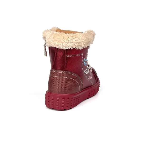 Kız Çocuk Bordo İçi Kürklü Termo Taban Suya Soğuğa Dayanıklı Günlük Rahat Bot - Resim 3