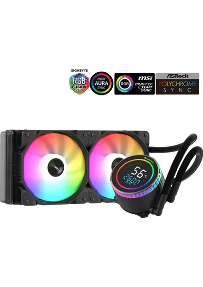 GamePower Skadi Round 240 ARGB 240mm Sıvı İşlemci Soğutucu AM5 ve LGA1700 Uyumlu