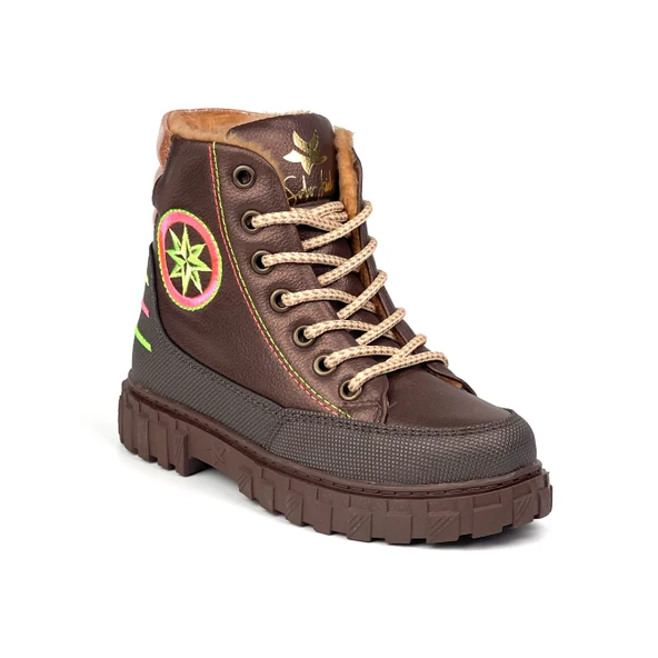 Erkek Çocuk Kahve İçi Kürklü Termo Taban Suya Soğuğa Dayanıklı Günlük Rahat Bot - 2