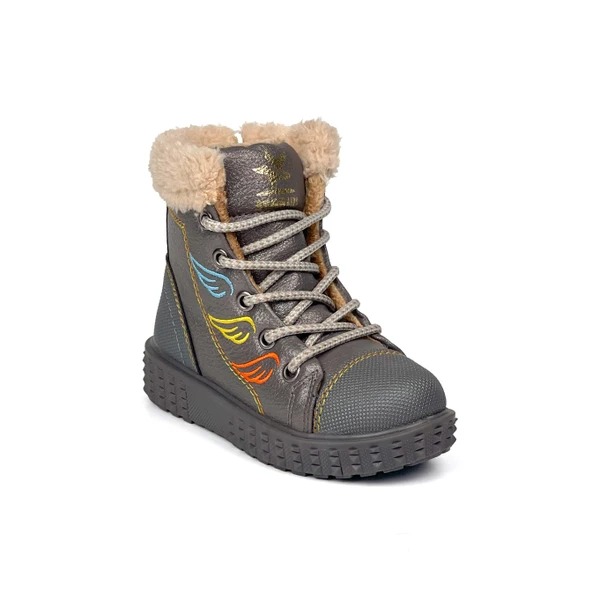 Kız Çocuk Platin İçi Kürklü Termo Taban Suya Soğuğa Dayanıklı Günlük Rahat Bot - 2