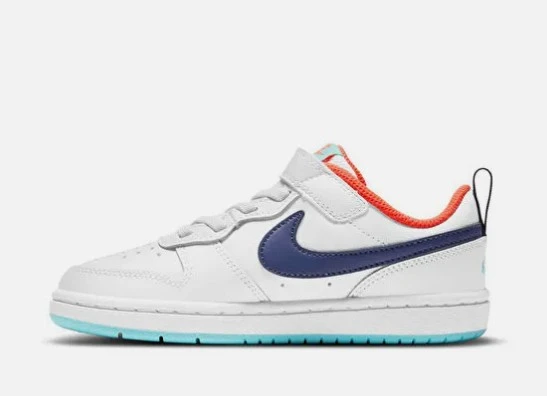 Nike Court Borough Low 2 (Psv) Çocuk Beyaz Sneaker Ayakkabı BQ5451-112 I-156 - 2