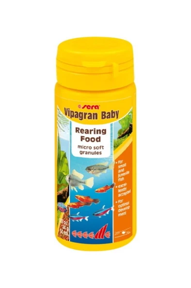 Sera Vipagran Baby Granül Yavru Balık Büyütme Yemi 50ml - 1