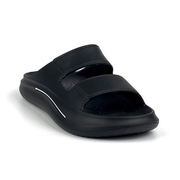 Erkek Siyah Rahat Kaymaz Taban Hafif Günlük Plaj Terlik ürün görseli