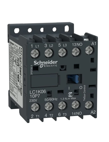 Schneider LC1K0610M7 2,2 KW 6A 220V Ac 1 No TeSys k Kontaktör ürün görseli