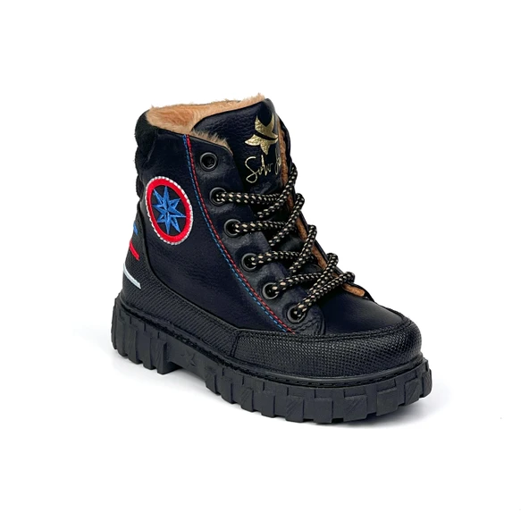 Erkek Çocuk Siyah Sax İçi Kürklü Termo Taban Suya Soğuğa Dayanıklı Günlük Rahat Bot - 2