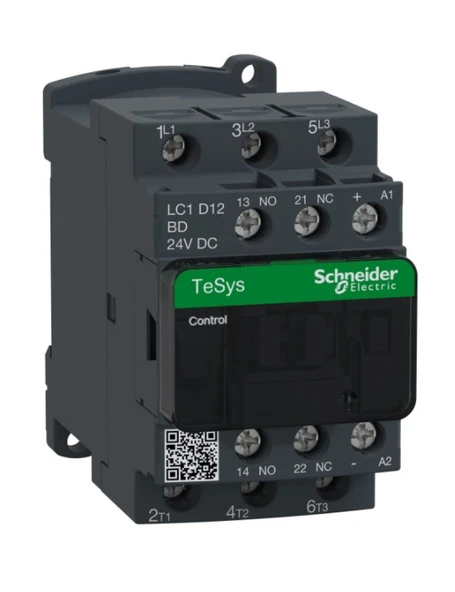 Schneider LC1D12BD 5,5 KW 12A 24V Dc 1 No 1 Nc Tesys D Kontaktör