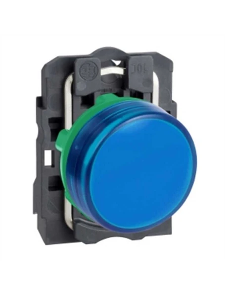 Schneider Xb5Avm6 230...240V Entegre Led'Li Mavi Eksiksiz Pilot Işığı Ø22 Düz Lens - 1