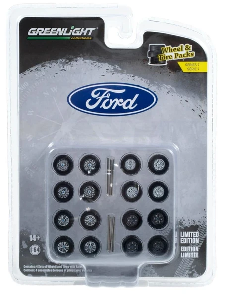 Greenlight Ford Wheel & Tire Accessory Pack 1/64 Model Araba Aksesuarı ürün görseli