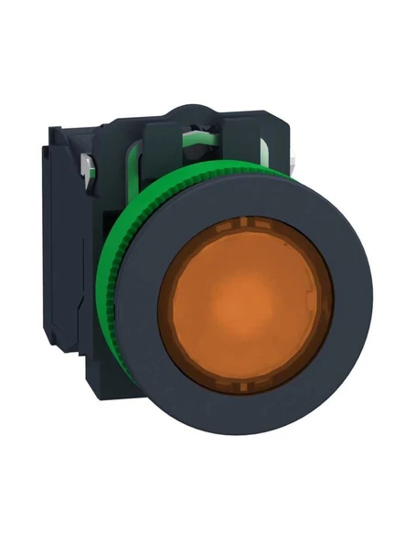 Schneider XB5FW35B5 Gömülü Işıklı Yaylı Butonlar LED 24 VAC /DC Mavi 1 NA 1 NK ürün görseli 1