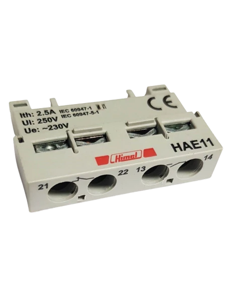Himel HAE11 Motor Koruma Yardımcı Kontak (Üst) 1A+1K Kontak