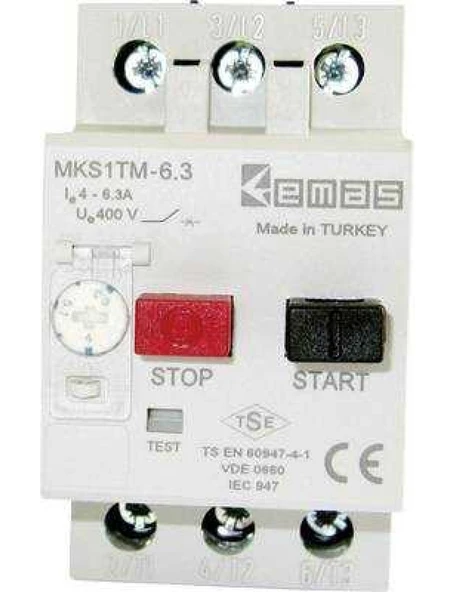 Emas MKS1TM-6.3 4,00-6,30A MKS Motor Koruma Şalteri - 1