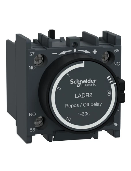 Schneider Ladr2 Tesys D - Zaman Geckm Yard Kontk Bloğu - 1Na + 1Nk - Vida Kelepçesi Terminalleri ürün görseli