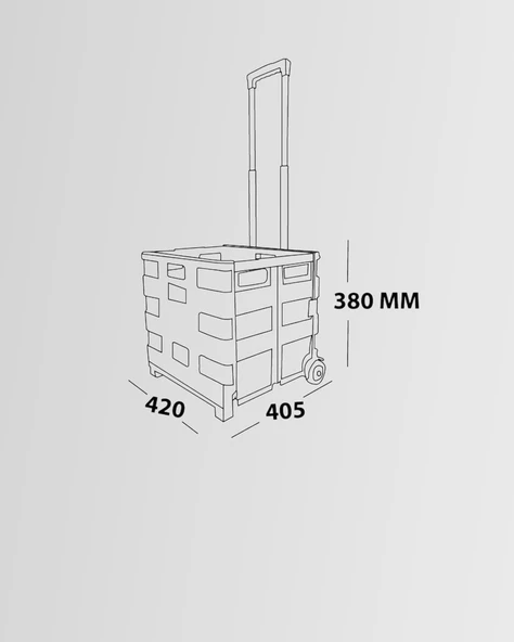 Nurgaz Katlanır Tekerlekli Kamp Kasası Siyah NGC139 - 5