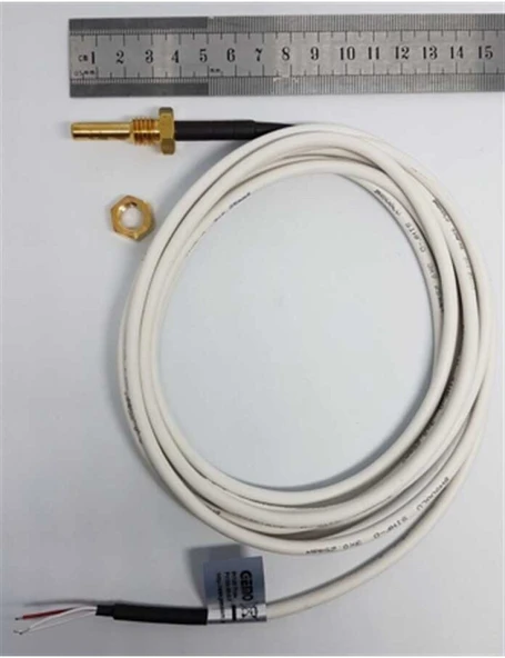 Gemo PT100-6S-SLK Sıcaklık Sensörü  3m silikon kablolu (3 telli) Pt-100 Sensör, Uç Çapı 6 mm, (-50°C ... +200°C) ürün görseli