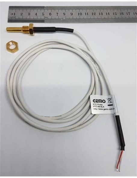 Gemo PTC-S-130C Sıcaklık Sensörü 1,5m Silikon Kablolu (2 telli) PTC Sensör, Uç Çapı 6 mm (-50°C ... +130°C) ürün görseli