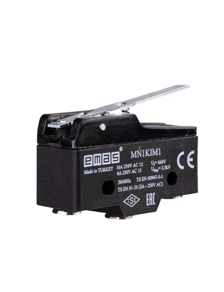 Emas MN1KIM1 Metal Kısa Kollu 1CO MN1 Serisi Plastik Mini Switch ürün görseli