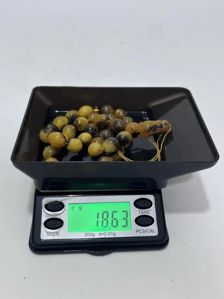 Doğal Kaya Damla Kehribar Tesbih 33lük 18,62 Gram - 5