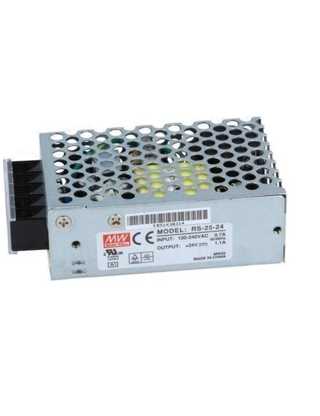 Mean Well RS-25-24  24V DC 1.1A 25W Güç Kaynağı