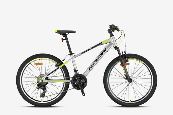 KRON XC 75 24 JANT ÇOCUK BİSİKLETİ MAT GRİ SİYAH NEON SARI - 1