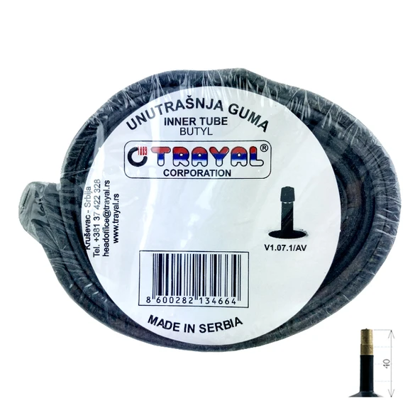 TRAYAL 24X1,50-2,125 AV 40MM BİSİKLET İÇ LASTİĞİ ürün görseli