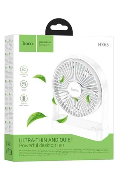 Hoco HX65 Ultra İnce Masaüstü Soğutucu Fan - Resim 5