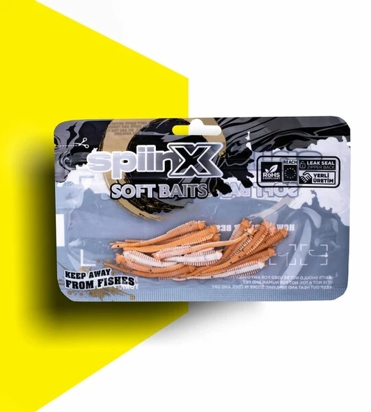 Spiinx Sandworm Lrf Silikon 6Cm 18P Renk: Milky Tan ürün görseli