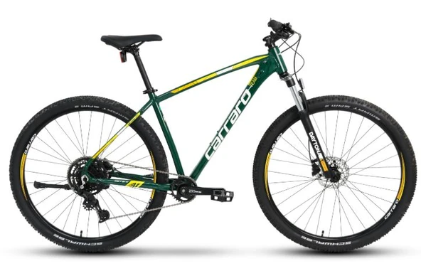 CARRARRO DAYTONA 909 40CM 1X9V DAĞ BİSİKLETİ KOYU YEŞ SARI BEYAZ