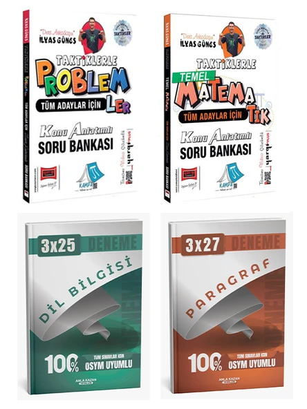 Yargı + Anla Kazan Taktiklerle Matematik Problemler + Anla Kazan Paragraf Dil Bilgisi Deneme 4 lü - 2