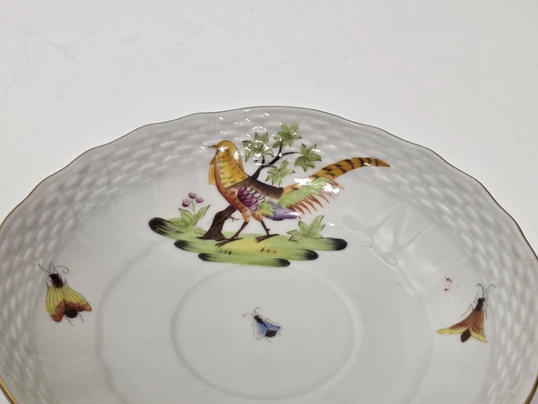 Herend 1726-1 El Boyama Porselen Çay Fincan Tabağı - 3