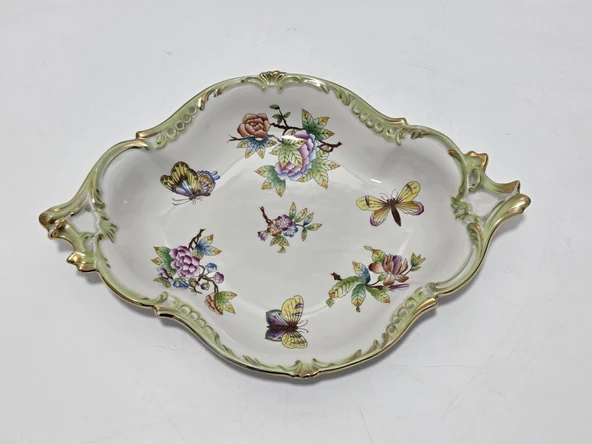 Herend 7515 Kraliçe Victoria VBO El Boyama Porselen Dekoratif Tabak - 2